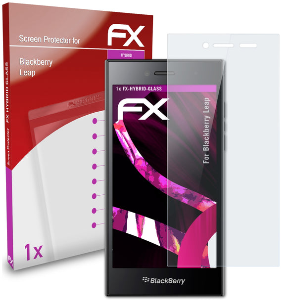 atFoliX FX-Hybrid-Glass Panzerglasfolie für Blackberry Leap