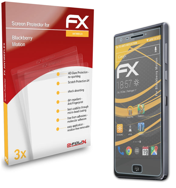 atFoliX FX-Antireflex Displayschutzfolie für Blackberry Motion