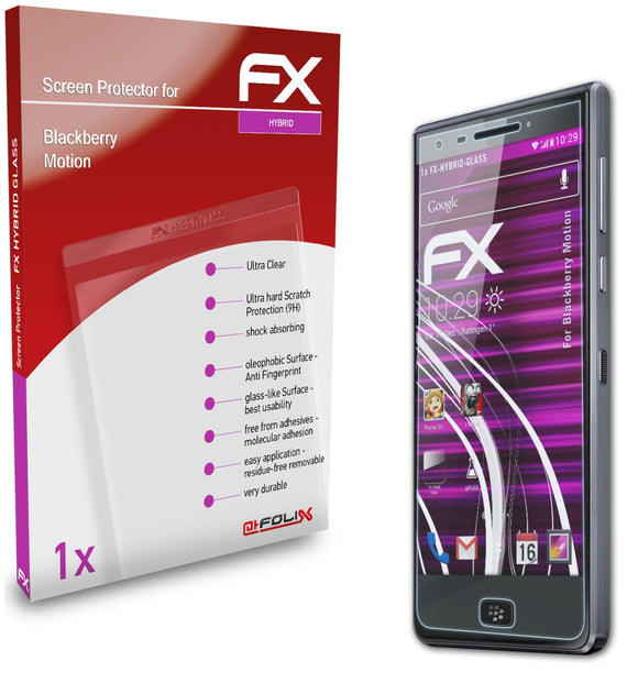 atFoliX FX-Hybrid-Glass Panzerglasfolie für Blackberry Motion