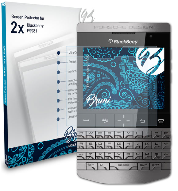 Bruni Basics-Clear Displayschutzfolie für Blackberry P9981