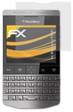 Panzerfolie atFoliX kompatibel mit Blackberry P9981, entspiegelnde und stoßdämpfende FX (3X)