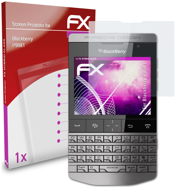 atFoliX FX-Hybrid-Glass Panzerglasfolie für Blackberry P9981