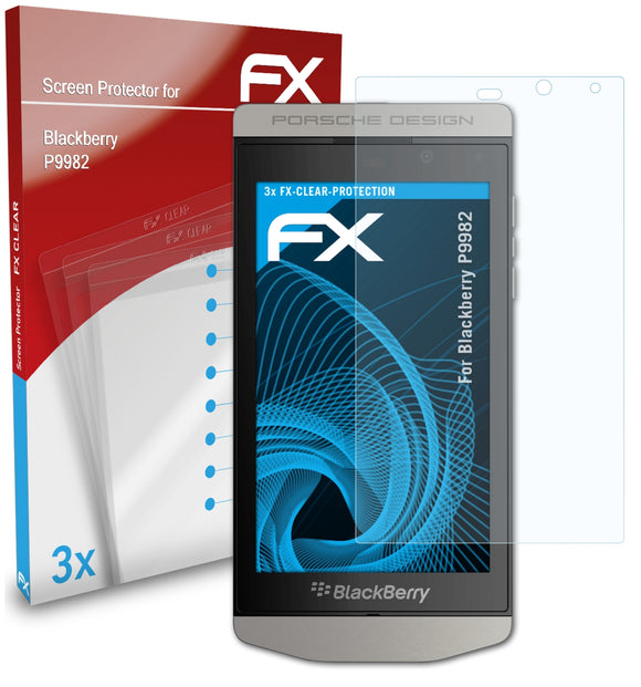 atFoliX FX-Clear Schutzfolie für Blackberry P9982