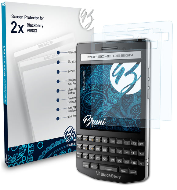 Bruni Basics-Clear Displayschutzfolie für Blackberry P9983