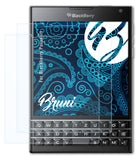 Schutzfolie Bruni kompatibel mit Blackberry Passport, glasklare (2X)