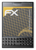Panzerfolie atFoliX kompatibel mit Blackberry Passport, entspiegelnde und stoßdämpfende FX (3X)