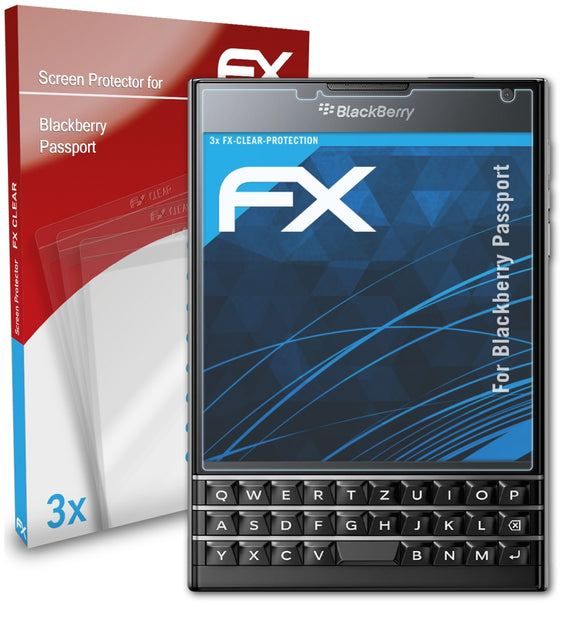 atFoliX FX-Clear Schutzfolie für Blackberry Passport