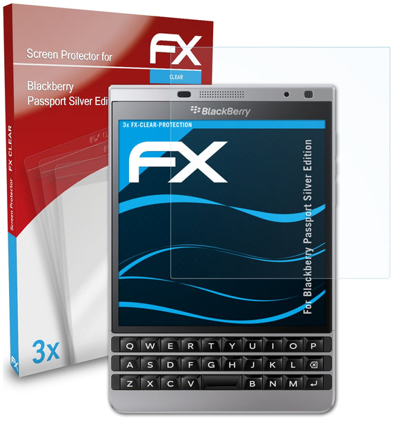 atFoliX FX-Clear Schutzfolie für Blackberry Passport Silver Edition