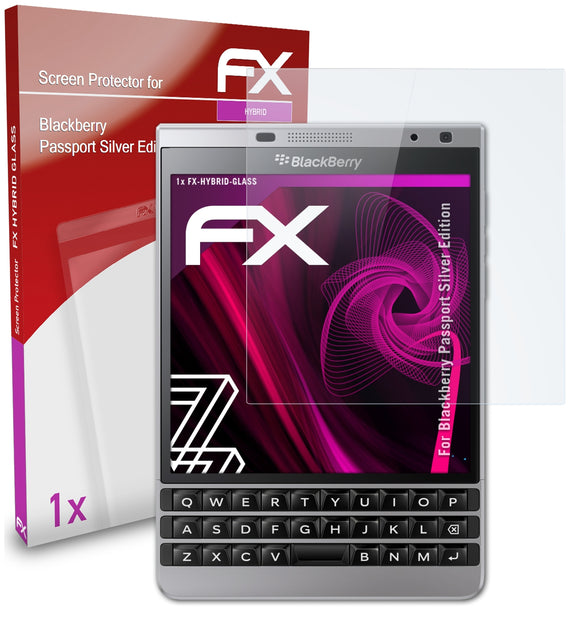 atFoliX FX-Hybrid-Glass Panzerglasfolie für Blackberry Passport Silver Edition