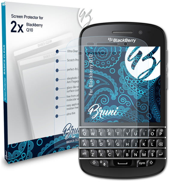 Bruni Basics-Clear Displayschutzfolie für Blackberry Q10