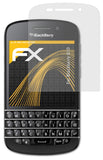 Panzerfolie atFoliX kompatibel mit Blackberry Q10, entspiegelnde und stoßdämpfende FX (3X)