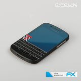 Schutzfolie atFoliX kompatibel mit Blackberry Q10, ultraklare FX (3X)