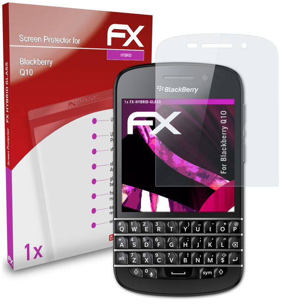 atFoliX FX-Hybrid-Glass Panzerglasfolie für Blackberry Q10