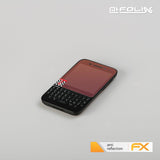 Panzerfolie atFoliX kompatibel mit Blackberry Q5, entspiegelnde und stoßdämpfende FX (3X)
