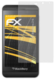 Panzerfolie atFoliX kompatibel mit Blackberry Z10, entspiegelnde und stoßdämpfende FX (3X)