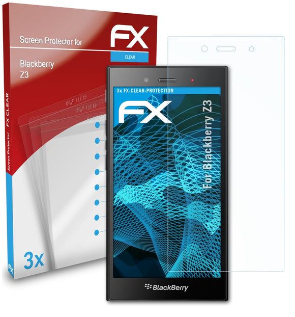 atFoliX FX-Clear Schutzfolie für Blackberry Z3