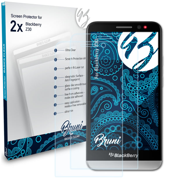 Bruni Basics-Clear Displayschutzfolie für Blackberry Z30