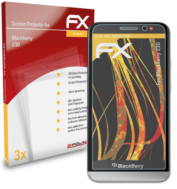 atFoliX FX-Antireflex Displayschutzfolie für Blackberry Z30
