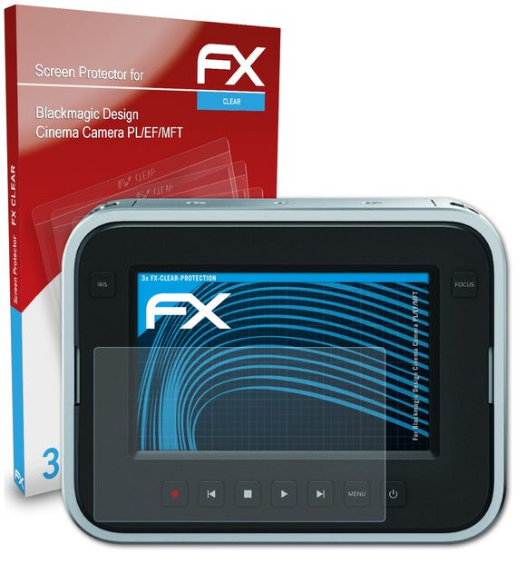 atFoliX FX-Clear Schutzfolie für Blackmagic Design Cinema Camera (PL/EF/MFT)