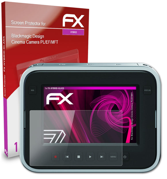 atFoliX FX-Hybrid-Glass Panzerglasfolie für Blackmagic Design Cinema Camera (PL/EF/MFT)