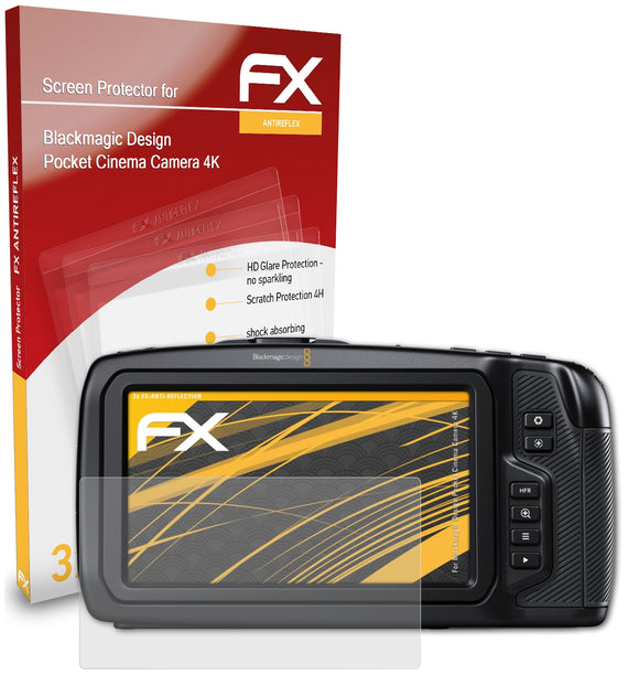 atFoliX FX-Antireflex Displayschutzfolie für Blackmagic Design Pocket Cinema Camera 4K