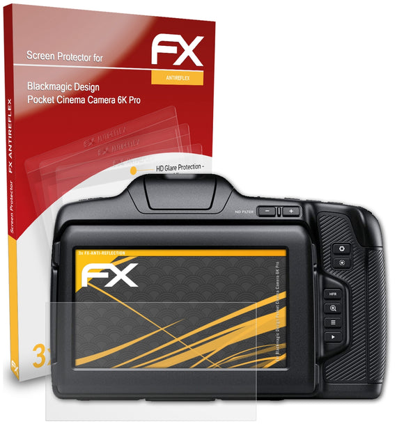 atFoliX FX-Antireflex Displayschutzfolie für Blackmagic Design Pocket Cinema Camera 6K Pro