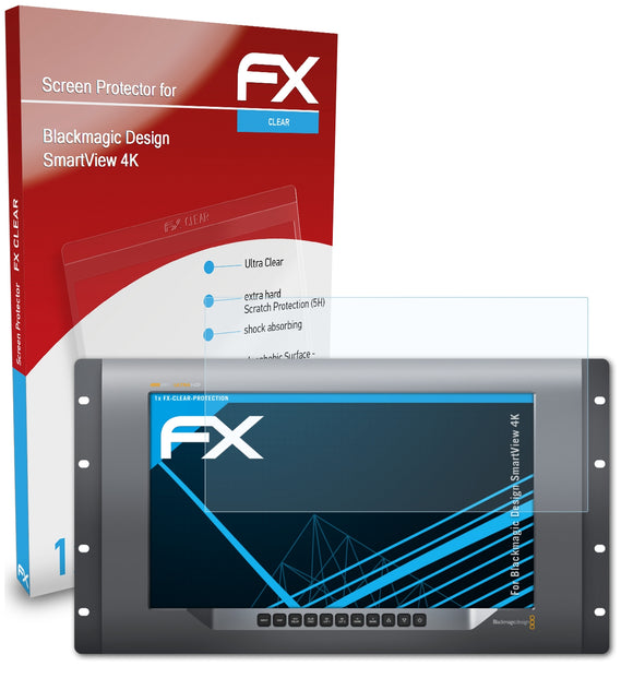 atFoliX FX-Clear Schutzfolie für Blackmagic Design SmartView 4K