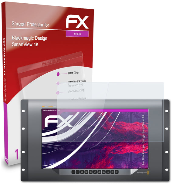 atFoliX FX-Hybrid-Glass Panzerglasfolie für Blackmagic Design SmartView 4K