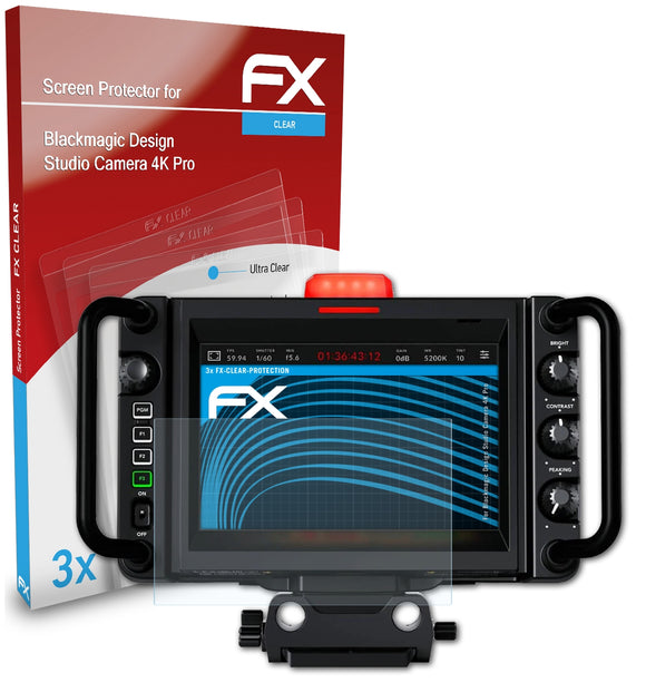atFoliX FX-Clear Schutzfolie für Blackmagic Design Studio Camera 4K Pro