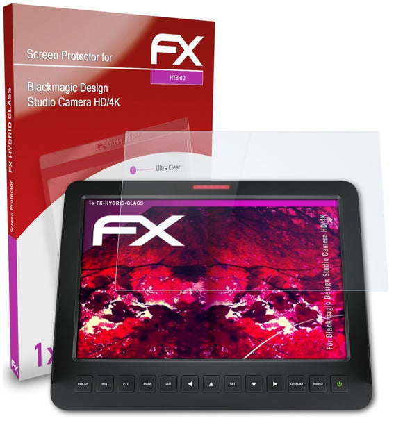 atFoliX FX-Hybrid-Glass Panzerglasfolie für Blackmagic Design Studio Camera HD/4K