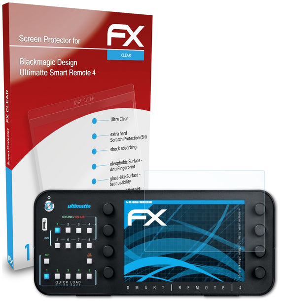 atFoliX FX-Clear Schutzfolie für Blackmagic Design Ultimatte Smart Remote 4