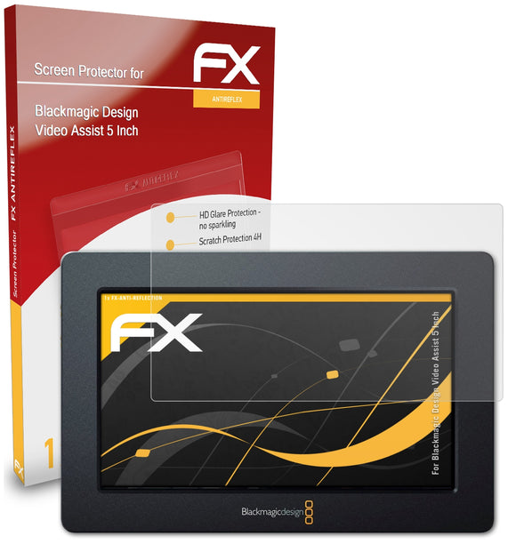 atFoliX FX-Antireflex Displayschutzfolie für Blackmagic Design Video Assist (5 Inch)