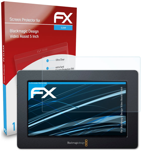 atFoliX FX-Clear Schutzfolie für Blackmagic Design Video Assist (5 Inch)