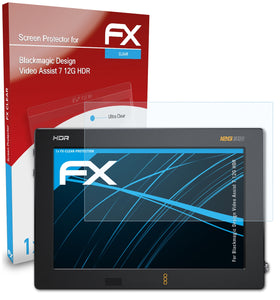atFoliX FX-Clear Schutzfolie für Blackmagic Design Video Assist 7 12G HDR