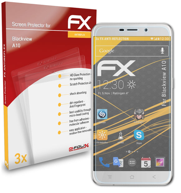 atFoliX FX-Antireflex Displayschutzfolie für Blackview A10