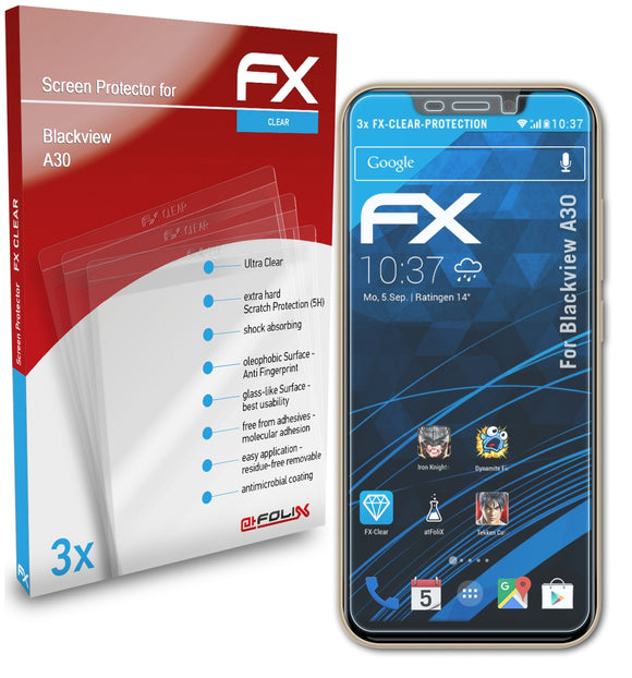 atFoliX FX-Clear Schutzfolie für Blackview A30