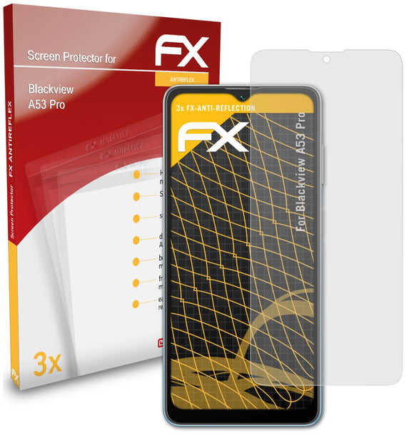 atFoliX FX-Antireflex Displayschutzfolie für Blackview A53 Pro
