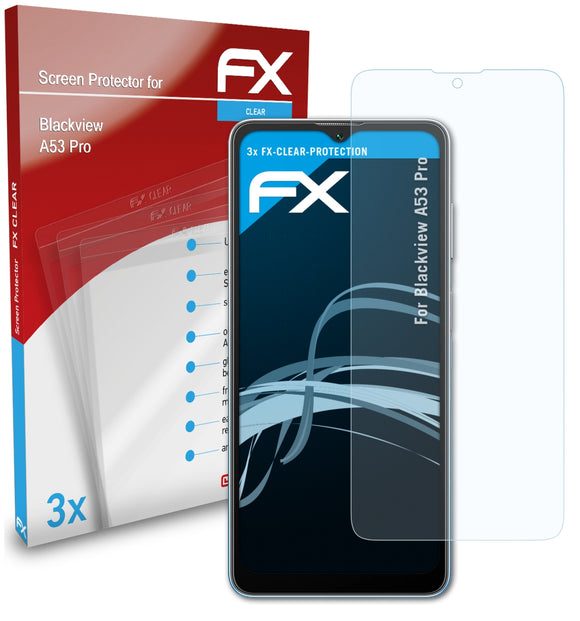 atFoliX FX-Clear Schutzfolie für Blackview A53 Pro