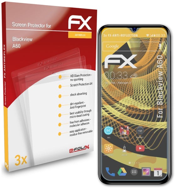 atFoliX FX-Antireflex Displayschutzfolie für Blackview A60