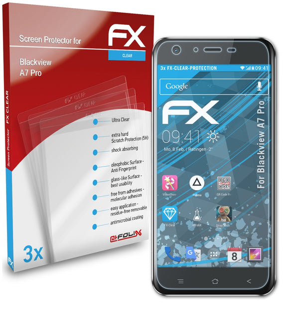 atFoliX FX-Clear Schutzfolie für Blackview A7 Pro