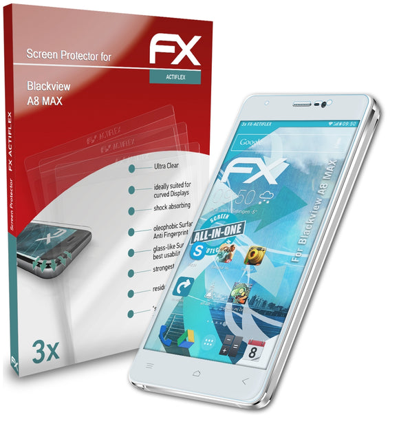 atFoliX FX-ActiFleX Displayschutzfolie für Blackview A8 MAX
