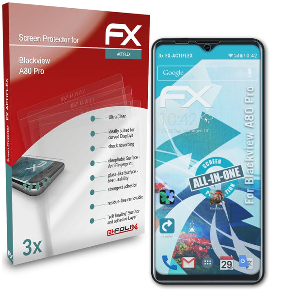 atFoliX FX-ActiFleX Displayschutzfolie für Blackview A80 Pro