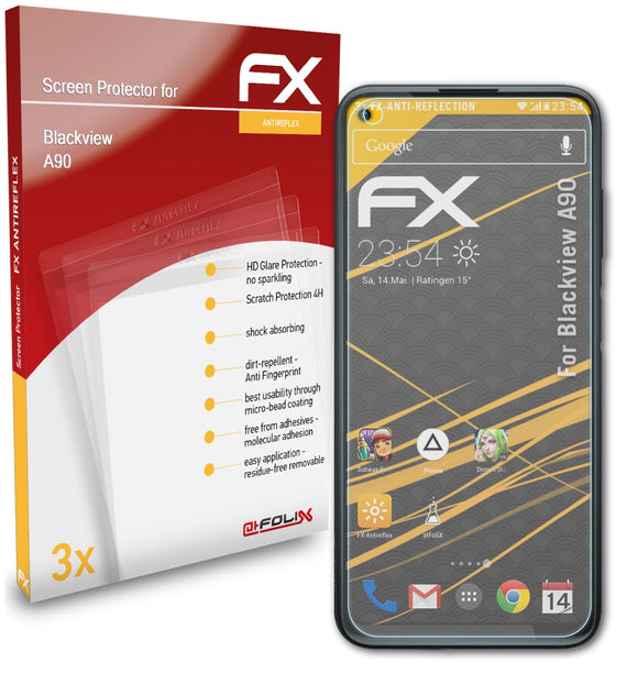 atFoliX FX-Antireflex Displayschutzfolie für Blackview A90