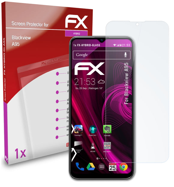 atFoliX FX-Hybrid-Glass Panzerglasfolie für Blackview A95