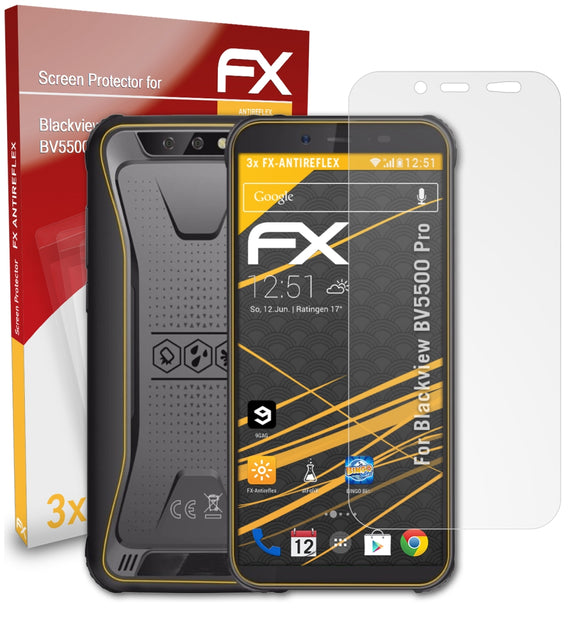 atFoliX FX-Antireflex Displayschutzfolie für Blackview BV5500 Pro