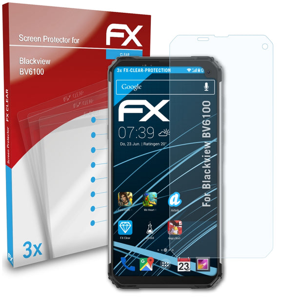atFoliX FX-Clear Schutzfolie für Blackview BV6100