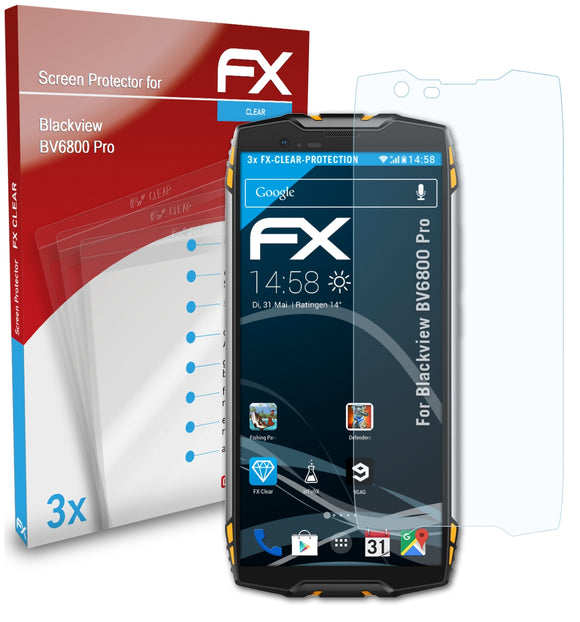 atFoliX FX-Clear Schutzfolie für Blackview BV6800 Pro