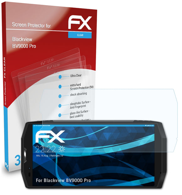 atFoliX FX-Clear Schutzfolie für Blackview BV9000 Pro