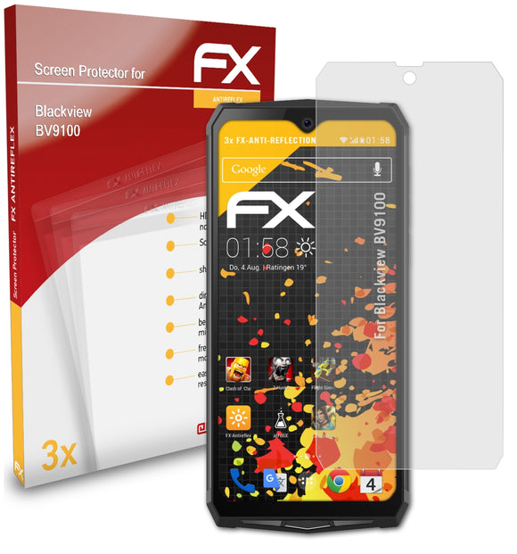 atFoliX FX-Antireflex Displayschutzfolie für Blackview BV9100