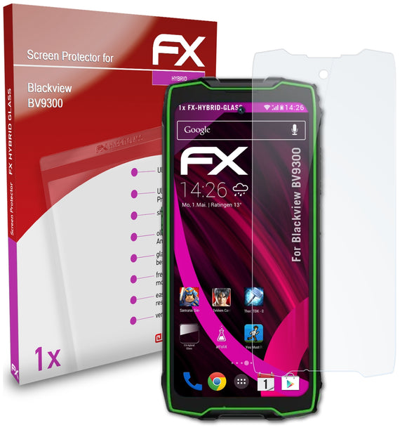 atFoliX FX-Hybrid-Glass Panzerglasfolie für Blackview BV9300